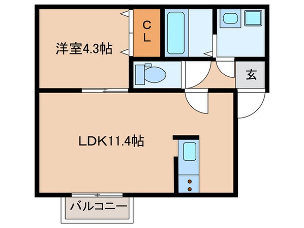 クレオン姪浜弐番館の物件間取画像